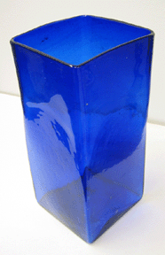 Mexican Hand Blown Glass Flower Vase